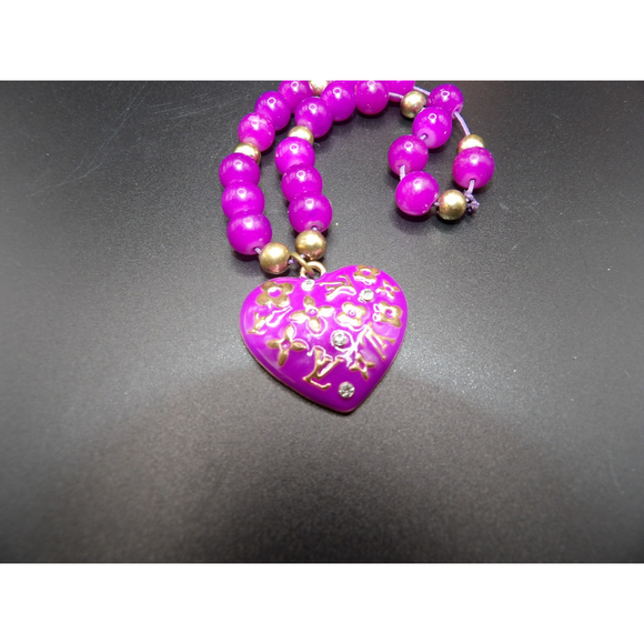 Women's Louis Vuitton Purple Heart Pendant Bracelet - Picture 2 of 3
